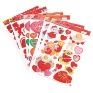Valentine's Day Window Clings Decorations (Pack of 6)
