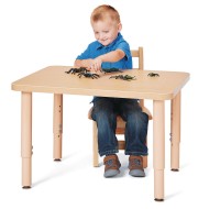 Jonti-Craft® Purpose +™ Rectangle Activity Table, 30” x 24” with Adjustable Legs