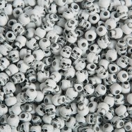 White Skull Beads 1/2-lb Bag