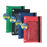 3 Ring Pencil Pouch with Mesh Window (Pack of 24)