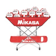 Mikasa® VQ2000 Red/White Volleyballs with Cart Pack