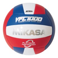 Mikasa® Premium Leather Indoor Volleyball, Red/White/Blue