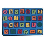 Alphabet Blocks Kids Value Rug
