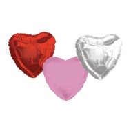 Mylar Heart Balloons (Pack of 10)