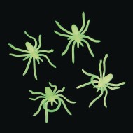 Glow-in-the-Dark Spider Rings For Halloween and Buggy Fun (Pack of 36)