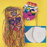 Blank Cardboard Face Masks (Pack of 25)