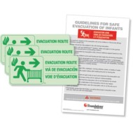 Evacuation Route Signs (Pack of 3)