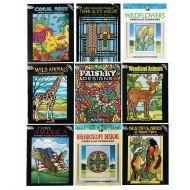 Stained Glass Coloring Book Assortment (Pack of 9)