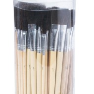Bristle Brush Assortment Pack, Black (Pack of 72)