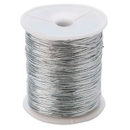 Metallic Silver Stretch Cord