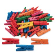 Tiny Spring Clothespins, Colored (Pack of 50)