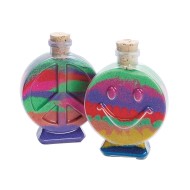 Smile and Peace Sand Art Bottle Assortment (Pack of 6)