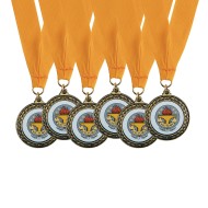 Victory Cup Award Medal with Neck Ribbon (Pack of 6)