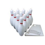 Bottom Weighted Plastic Bowling Pins, Official Size