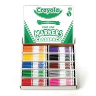 Crayola® Classpack® Markers - 10 Colors, Fine Line (Box of 200)