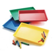 Large Colored Tray, Set of 4
