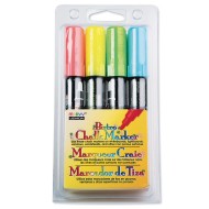 Marvy Bistro Chalk Markers, Fluorescent (Set of 4)