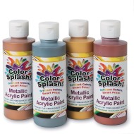 Color Splash!® Metallic Acrylic Paint Assortment, 8 oz. (Set of 4)