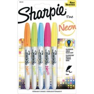 Fine-Tip Sharpie® Neon Markers (Pack of 5)