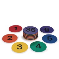 Champion Sports Poly Spot Markers Set of 6 Multiple Colors and Sizes 