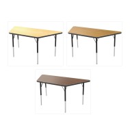 Marco® Activity Tables, Wood Top Trapezoid, 30