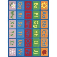 Any Day Alphabet Rug, 7’8” x 10’9