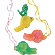 Value Plastic Whistle Set (Pack of 12)
