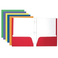 Two-Pocket Portfolio with Fasteners Assortment (Pack of 10)