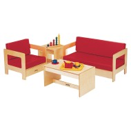 Red Vinyl Replacement Cushions for Jonti Craft® Sofa