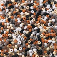 Fuzzy Pony Beads Assortment, Natural Colors