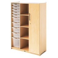 Whitney Brothers® Teachers Wardrobe Cabinet with Trays & Locking Door