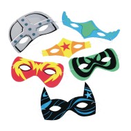 Foam Superhero Masks (Pack of 12)