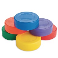 Spectrum™ Lightweight Hollow Plastic Floor Hockey Pucks (Set of 6)