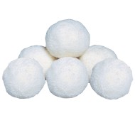 Spectrum™ Fleece Balls, 4” White (Set of 6)