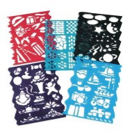 Plastic Stencils Assorted Designs (Pack of 10)