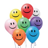 Smile Balloons, Assorted Colors, 11
