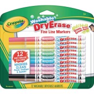 Crayola® Washable Dry Erase Fine Line Markers (Set of 12)