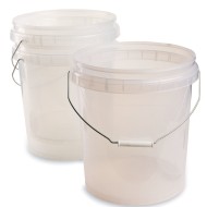 3-3/4 Gallon Clear Buckets (Pack of 3)