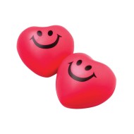 Heart-Shaped Smiley Face Stress Squeeze Balls (Pack of 12)