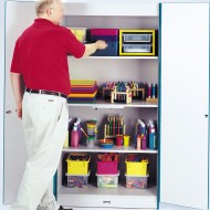 Rainbow Accents Deluxe Classroom Closet, Red, Red Trim