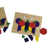 Pattern Blocks and Board Set with 10 Pattern Boards and 100 Tile Blocks