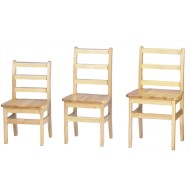 Jonti-Craft® KYDZ Solid Wood Ladder Back Chairs, 12