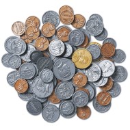 Realistic Plastic Coin Assortment for Hands-on Early Math and Pretend Play