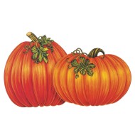 Heavy-Duty Pumpkin Cutout Decorations With Print on Both Sides,  16
