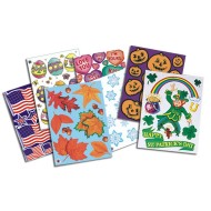 Holiday-Themed Window Clings (Pack of 42)