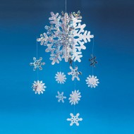 3-D Snowflake Mobile Winter Decoration
