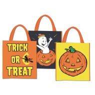 Halloween Trick or Treat Plastic Bags (Pack of 12)