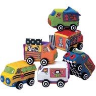 Vroom Vroom Soft Vehicles Set with Rolling Wheels (Set of 6)