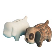 Color-Me™ Ceramic Bisque Puppy Banks (Pack of 12)