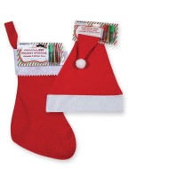 Stocking/Hat with Glitter Pens (Pack of 12)